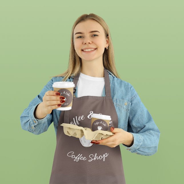 Tablier Logo de petite cabane de café (Créateur téléchargé)