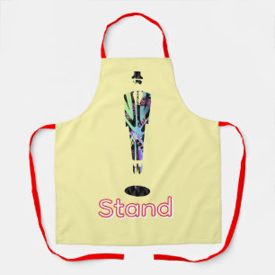 Tablier Logo debout Homme Solitaire Jaune