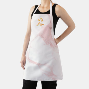 Tablier Logo d'entreprise en marbre rose