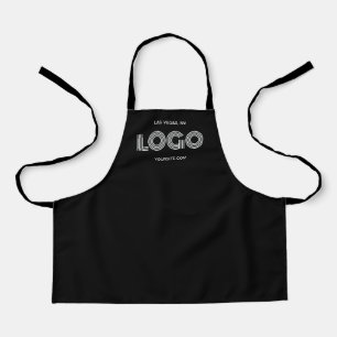 Tablier Logo d'entreprise moderne blanc et noir