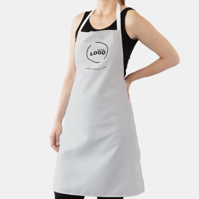 Tablier Logo d'entreprise moderne Employé gris clair (Insitu)