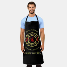 Logo du service d'incendie Insigne d'or et de dos