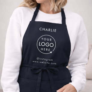 Tablier Logo Navy Bleu Minimaliste Moderne Entreprise