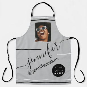 Tablier Logo photo sur mesure Café Shop Crème de glace a