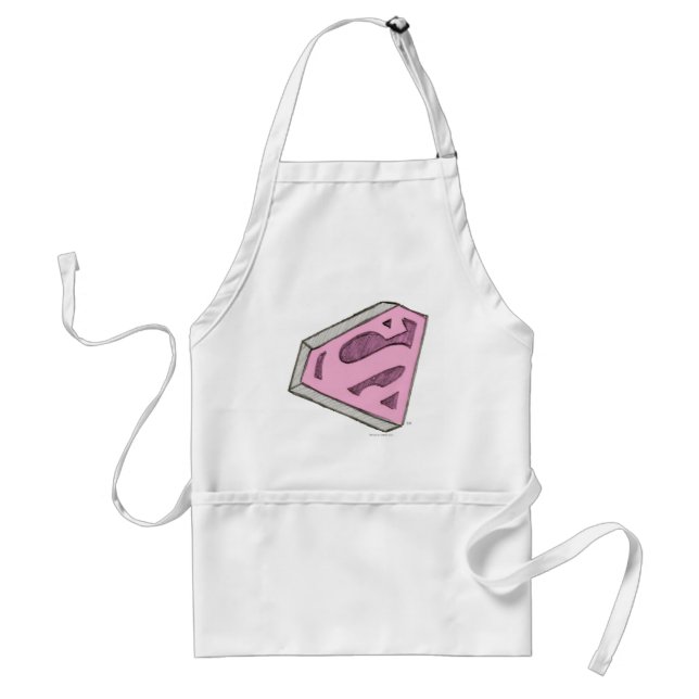Tablier Logo Pink Croquetée Supergirl (Devant)