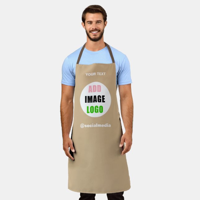 Tablier Logo Professionnel Modifiable Tan (Porté)