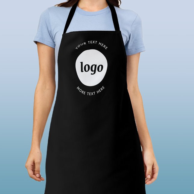 Tablier Logo Simple Avec Espace Entreprise Texte (Logo with text business promotional or uniform apron)