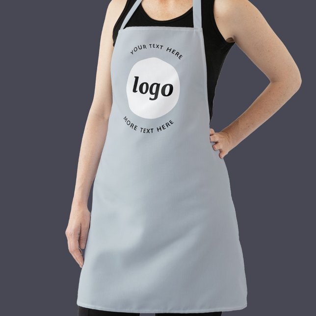 Tablier Logo Simple Avec Texte Professionnel Promotionnel (Simple logo with custom text promotional business apron)