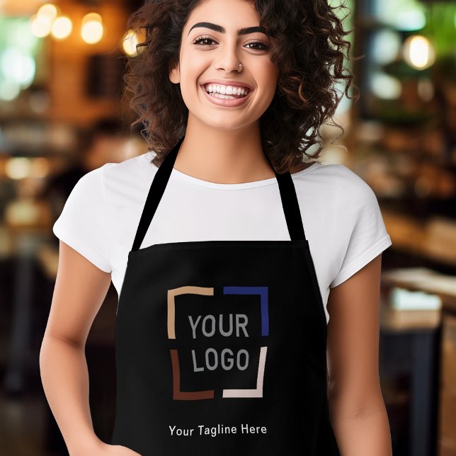 Tablier Logo simple personnalisé de l'entreprise personnal (Simple Custom Company Logo personalized black Apro Apron)