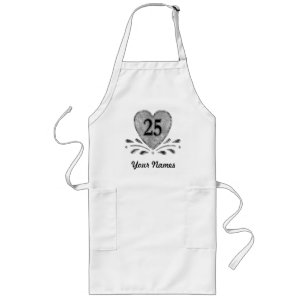 Tablier Long 25e anniversaire - Argent
