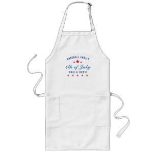 Tablier Long 4 juillet BBQ et créer une réunion personnalisée d