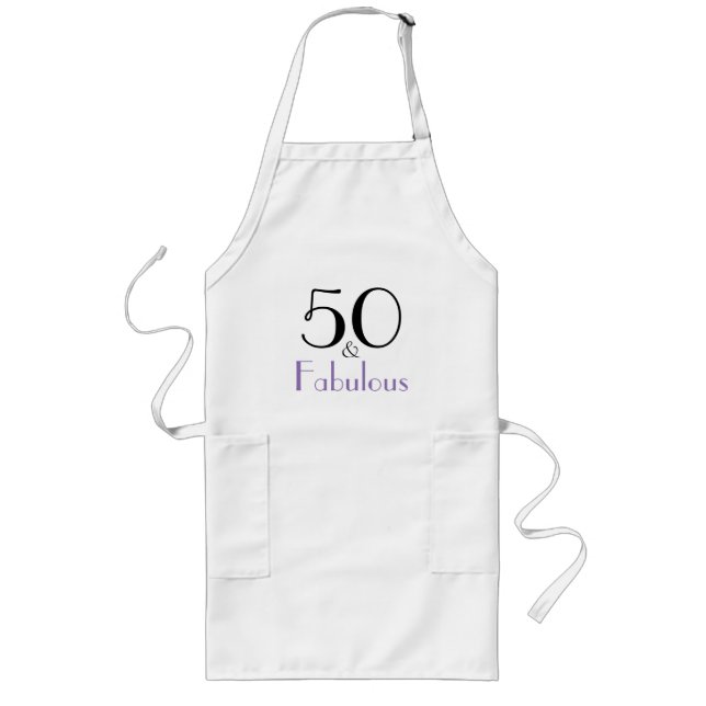 Tablier Long 50 ans 50 et tablier cinquantième du cuisinier (Devant)