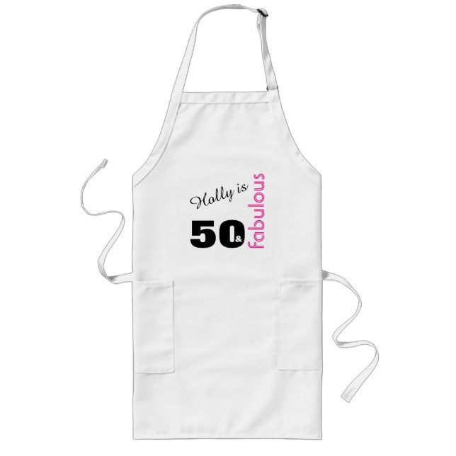 Tablier Long 50 personnalisés et cinquantième anniversaire (Devant)