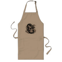 A SKULL AND A DRAGON Long Apron