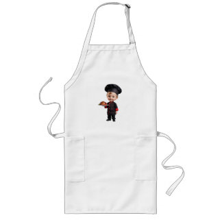 Tablier Long adorable chef miniature mignonne garçon tenant l'e