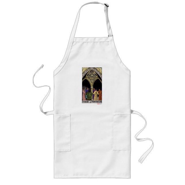 Tablier Long Agatha | Trois de Pentacles Tarot Graphisme (Devant)