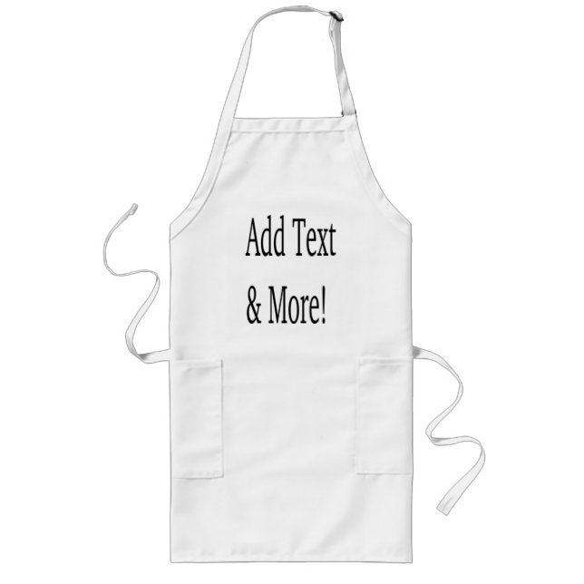 Tablier Long Ajouter du texte et plus ! Customisez votre propre (Devant)