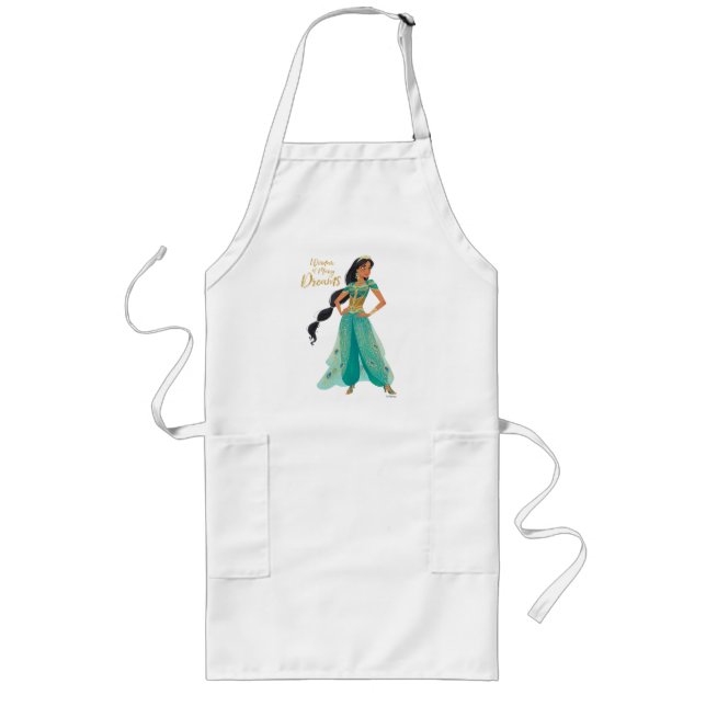 Tablier Long Aladdin | Jasmine "Femme de nombreux rêves" (Devant)