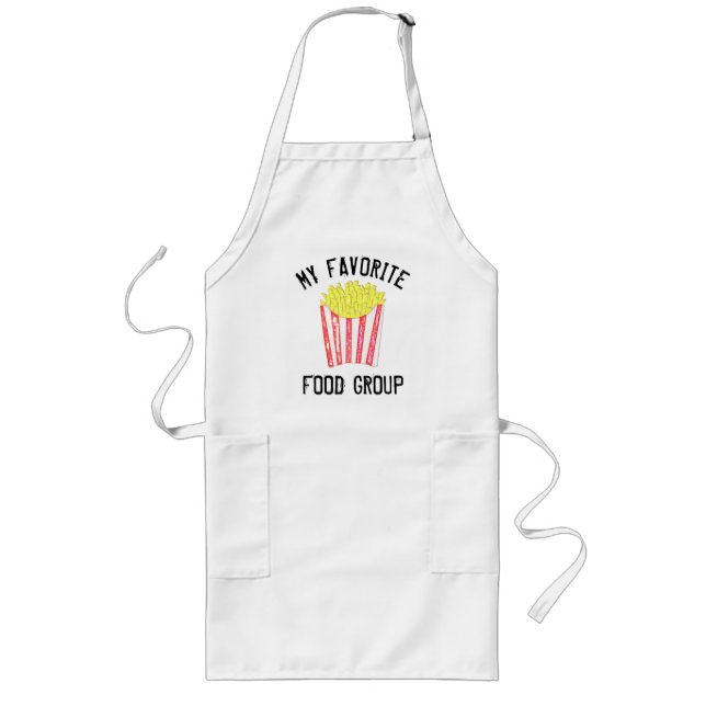 Tablier Long Amusement mignon de puces (pommes frites) (Devant)