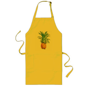 Tablier Long Ananas jaune orange vert