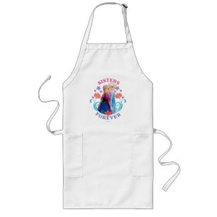 Tablier Long Anna et Elsa   Soeurs aux fleurs