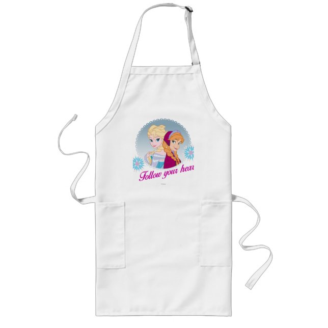 Tablier Long Anna et Elsa | Suivez votre coeur (Devant)