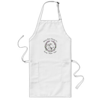 Tablier Long Apron - Logo Lavender Border Leicester
