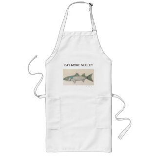 Tablier Long Apron Mangez Plus De Mullet, Nettoyez Minimal Pois