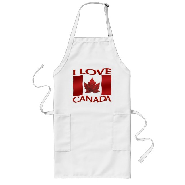 Tablier Long Apron Souvenir Canada I Love Canada Souvenir Apron (Devant)