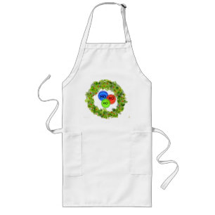 Tablier Long Apron - Wreath Ho Ho Ho Ho