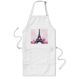Tablier Long Art Tour Eiffel rose Abstrait