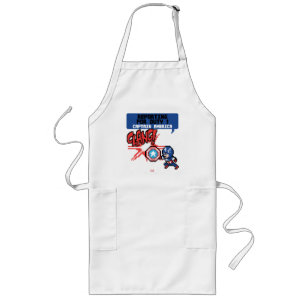 Tablier Long Attaque de Captain America 8Bits - À vos ordres !