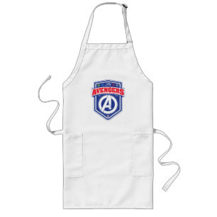 Tablier Long Avengers   Badge Rétro du Bouclier des Avengers