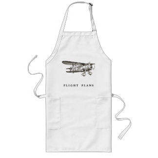 Tablier Long Avion vintage, plans de vol