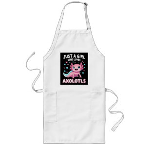 Tablier Long Axolotl Kawaii Juste Une Fille Qui Aime Les Axolot