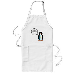 Tablier Long Azorean Flag Talking Ms. Penguin Long Apron
