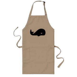Tablier Long Baleine croustillante noire dans le tablier beige