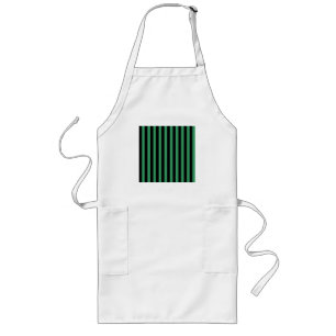 Tablier Long Bandes de bonbons vert et noir