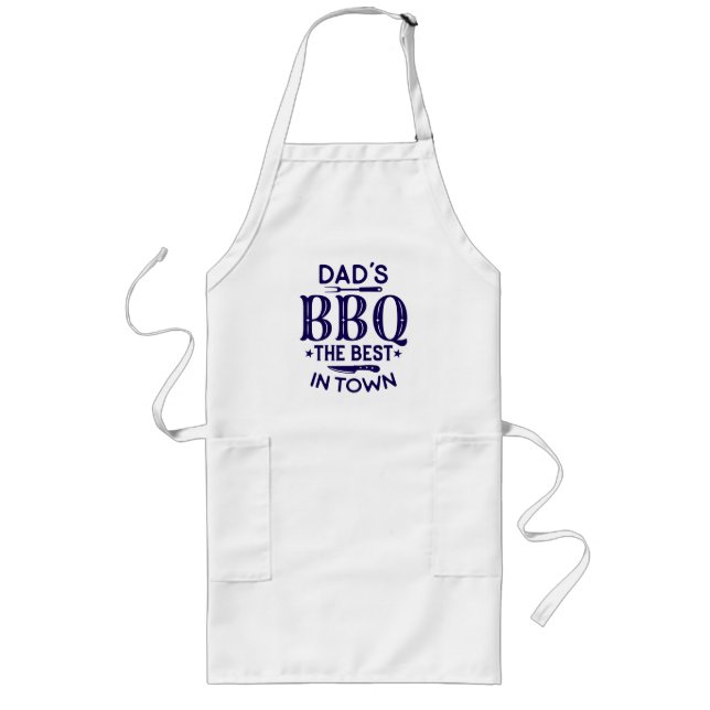 Tablier Long BBQ de Papa (personnalisable) (Devant)