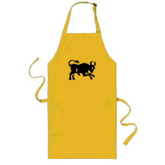 Tablier Long Beaucoup de Bull visuel Bovine noire vache T-Sh