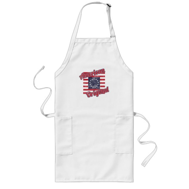 Tablier Long Betsy Ross Drapeau-a inspiré le tablier original (Devant)