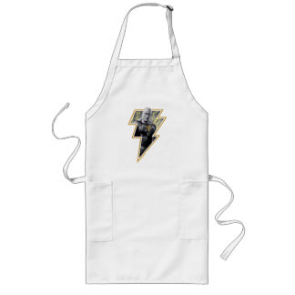 Tablier Long Black Adam Grey et Gold Lightning Graphic