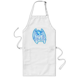 Tablier Long Bleu Ange De Paix Apron