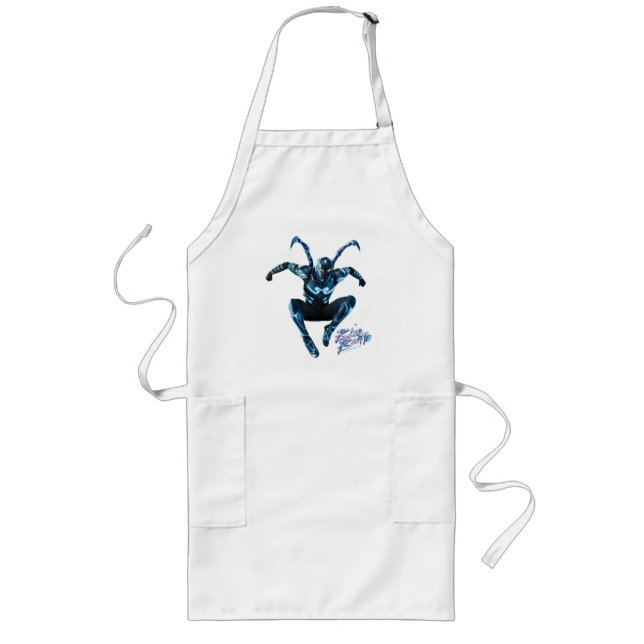 Tablier Long Bleu Beetle Leaping Caractère Art (Devant)