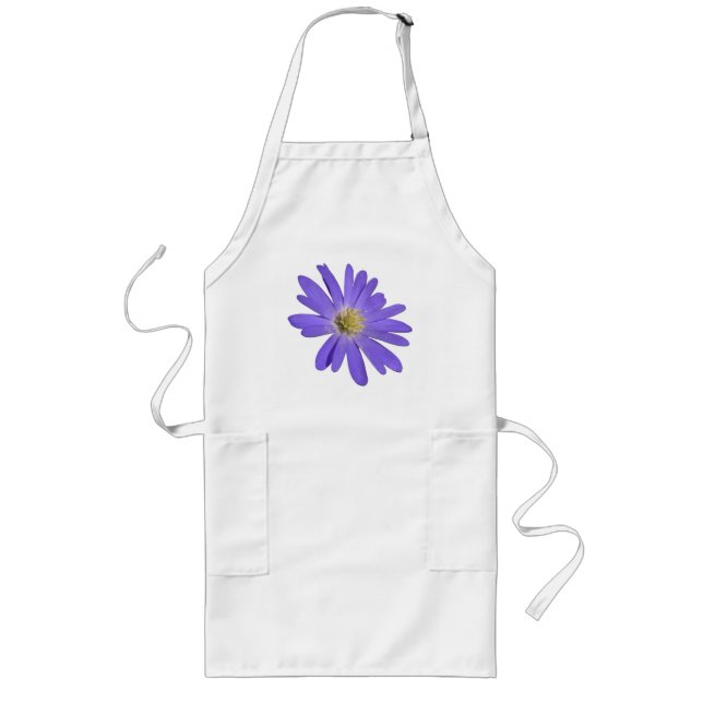 Tablier Long Bleu marguerite tablier BBBQ Bleu Fleur Beau Apron (Devant)