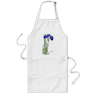 Tablier Long Blue Irises par Ohara Koson