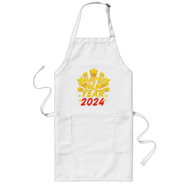 Tablier Long Bonne année 2024  (Devant)