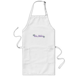 Tablier Long boulanger étoilé avec fleurs