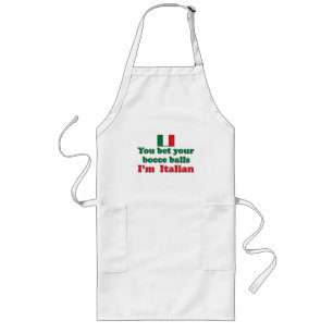 Tablier Long Boules de Bocce d'Italien