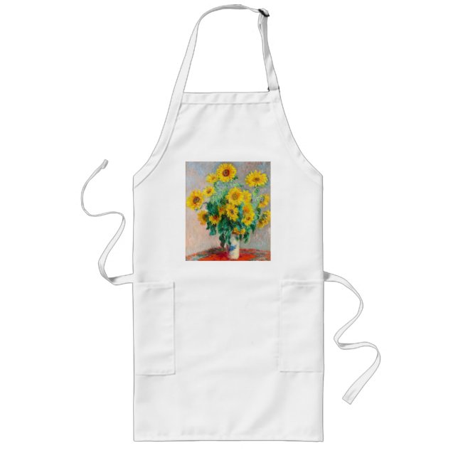 Tablier Long Bouquet de tournesols Claude Monet (Devant)